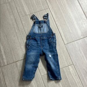 OshKosh B'gosh Distressed Dark Blue Denim toddler Overalls